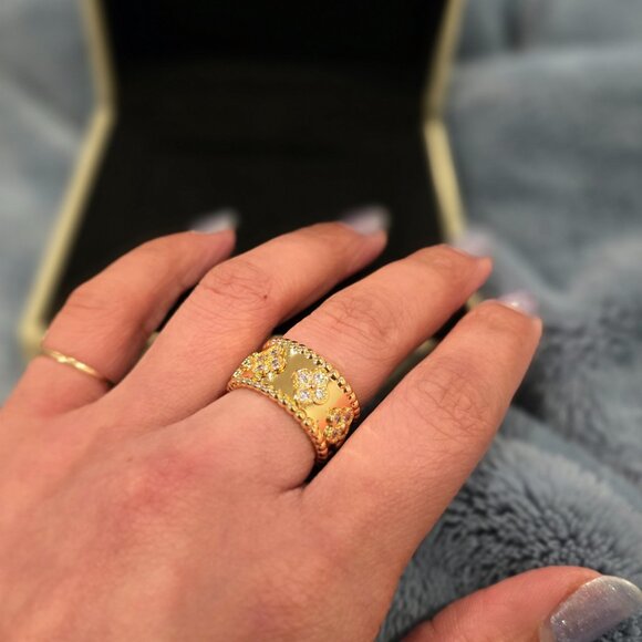 Perlée clovers ring - Picture 8 of 8